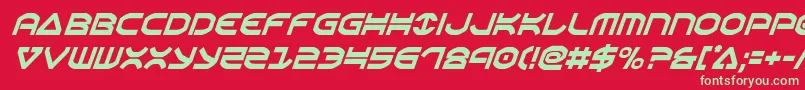 Oberoncondital Font – Green Fonts on Red Background