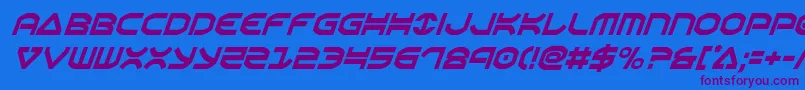 Oberoncondital Font – Purple Fonts on Blue Background