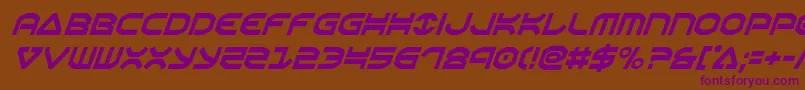 Oberoncondital Font – Purple Fonts on Brown Background
