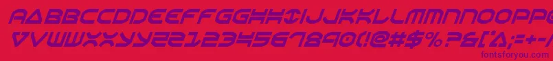 Oberoncondital Font – Purple Fonts on Red Background
