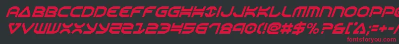 Oberoncondital Font – Red Fonts on Black Background