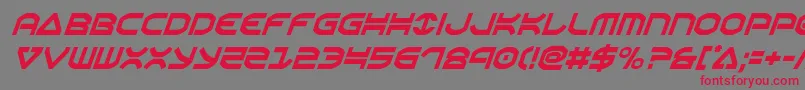 Oberoncondital Font – Red Fonts on Gray Background