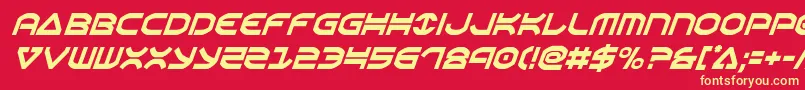 Oberoncondital Font – Yellow Fonts on Red Background