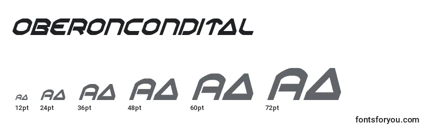 Oberoncondital Font Sizes
