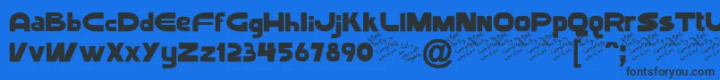 Lgfterrademo Font – Black Fonts on Blue Background