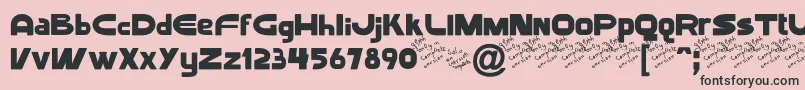 Lgfterrademo Font – Black Fonts on Pink Background