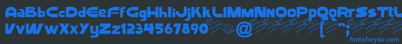 Lgfterrademo Font – Blue Fonts on Black Background