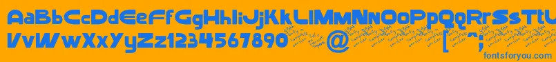 Lgfterrademo Font – Blue Fonts on Orange Background