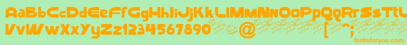 Lgfterrademo Font – Orange Fonts on Green Background