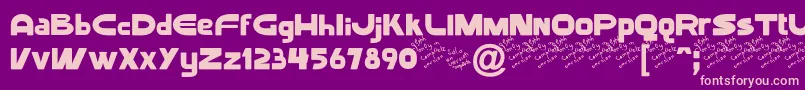 Lgfterrademo Font – Pink Fonts on Purple Background