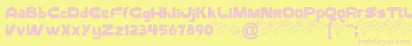 Lgfterrademo Font – Pink Fonts on Yellow Background