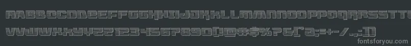 Czcionka Livewiredchrome – szare czcionki na czarnym tle