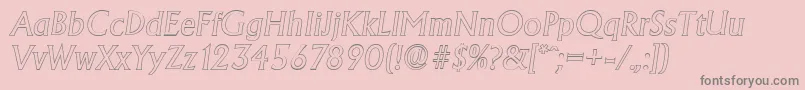 AdelonoutlineItalic Font – Gray Fonts on Pink Background