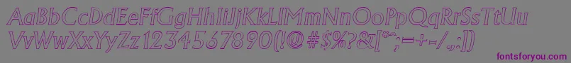 AdelonoutlineItalic Font – Purple Fonts on Gray Background