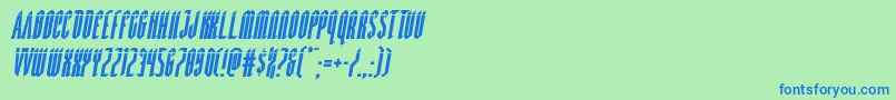 Devilsummonerlaserital Font – Blue Fonts on Green Background