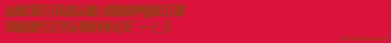 Devilsummonerlaserital Font – Brown Fonts on Red Background