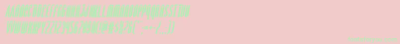 Devilsummonerlaserital Font – Green Fonts on Pink Background