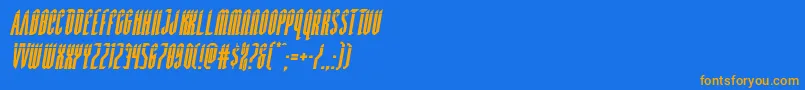 Devilsummonerlaserital Font – Orange Fonts on Blue Background