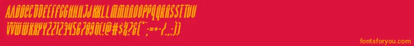 Devilsummonerlaserital Font – Orange Fonts on Red Background