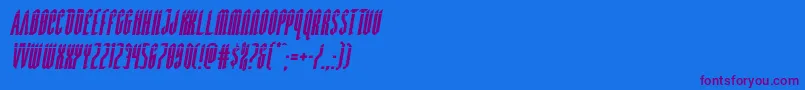 Devilsummonerlaserital Font – Purple Fonts on Blue Background