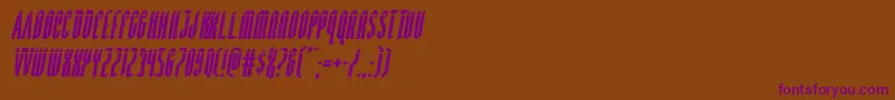 Devilsummonerlaserital-Schriftart – Violette Schriften auf braunem Hintergrund