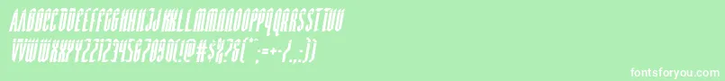 Devilsummonerlaserital Font – White Fonts on Green Background