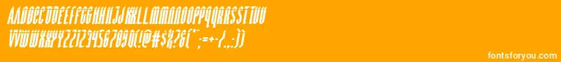 Devilsummonerlaserital Font – White Fonts on Orange Background