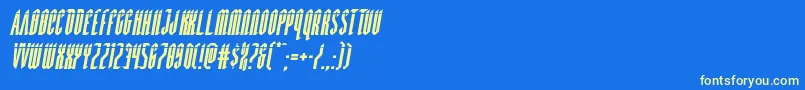 Fonte Devilsummonerlaserital – fontes amarelas em um fundo azul