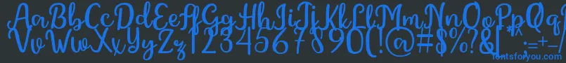 GintaFont Font – Blue Fonts on Black Background