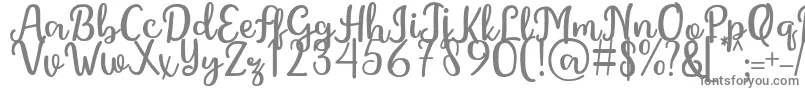 GintaFont-fontti – harmaat kirjasimet valkoisella taustalla