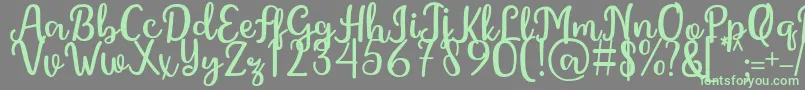 GintaFont Font – Green Fonts on Gray Background