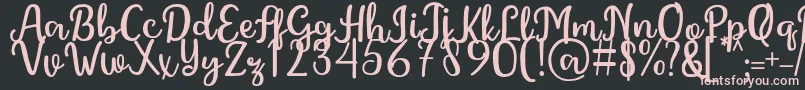 GintaFont Font – Pink Fonts on Black Background