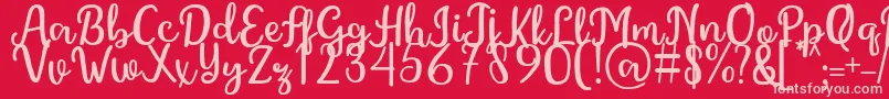 GintaFont Font – Pink Fonts on Red Background