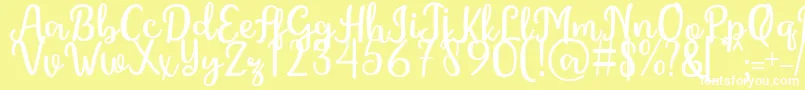 GintaFont Font – White Fonts on Yellow Background