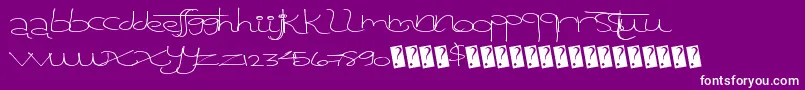 Tangentprint Font – White Fonts on Purple Background