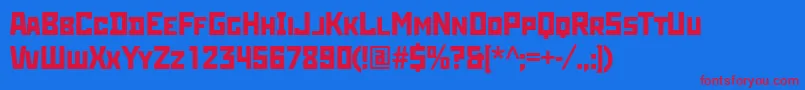 Rodchenkogtt Font – Red Fonts on Blue Background
