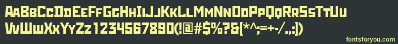 Rodchenkogtt Font – Yellow Fonts on Black Background