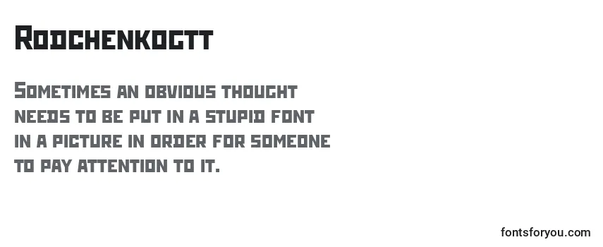 Review of the Rodchenkogtt Font
