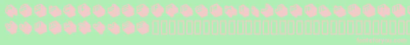 NipponBlocks Font – Pink Fonts on Green Background