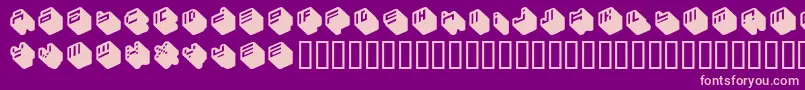 fuente NipponBlocks – Fuentes Rosadas Sobre Fondo Morado