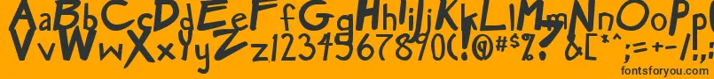 MangaSpeakBold Font – Black Fonts on Orange Background