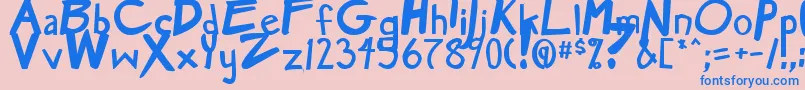 MangaSpeakBold Font – Blue Fonts on Pink Background