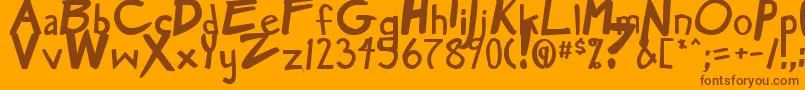 MangaSpeakBold Font – Brown Fonts on Orange Background