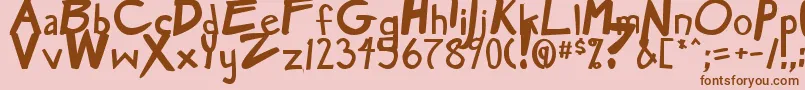MangaSpeakBold Font – Brown Fonts on Pink Background