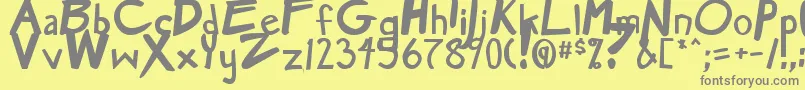 MangaSpeakBold Font – Gray Fonts on Yellow Background