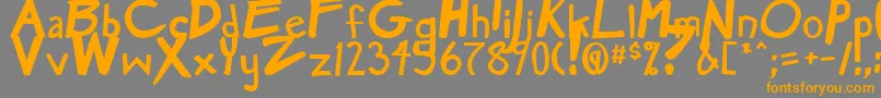 MangaSpeakBold Font – Orange Fonts on Gray Background