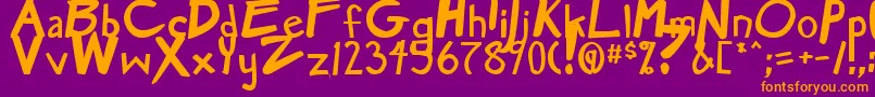 MangaSpeakBold Font – Orange Fonts on Purple Background