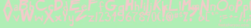 MangaSpeakBold Font – Pink Fonts on Green Background