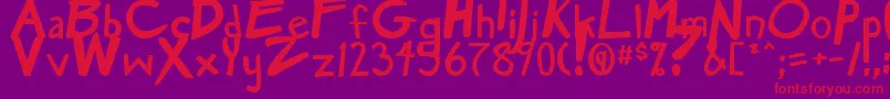 MangaSpeakBold Font – Red Fonts on Purple Background