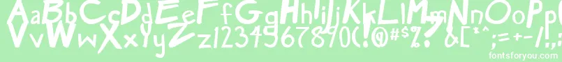 MangaSpeakBold Font – White Fonts on Green Background